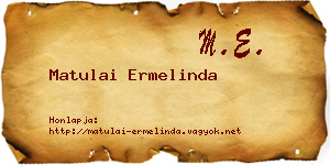 Matulai Ermelinda névjegykártya